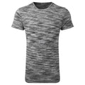 Black-Grey - Front - TriDri Unisex Adult Space Dye Performance T-Shirt