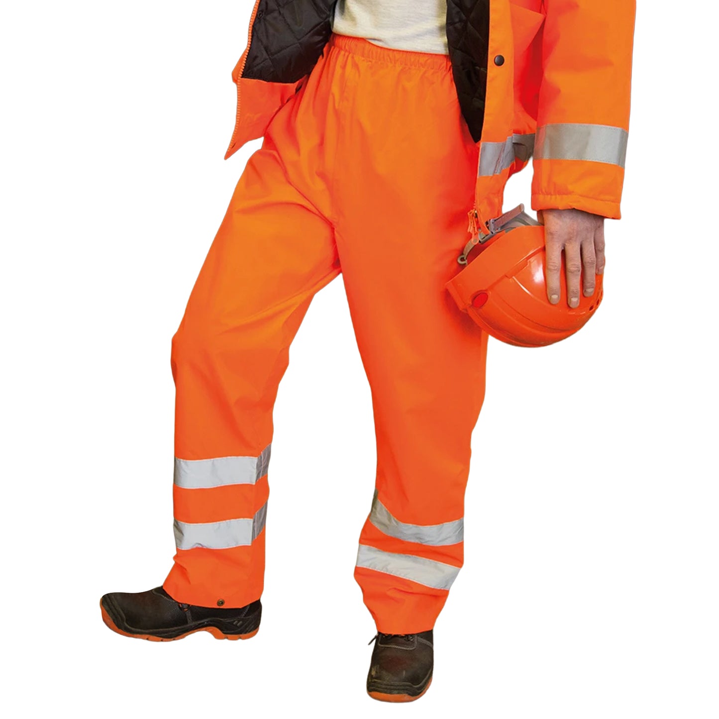 Fluorescent Orange - Back - SAFE-GUARD by Result Mens Hi-Vis Safety Trousers