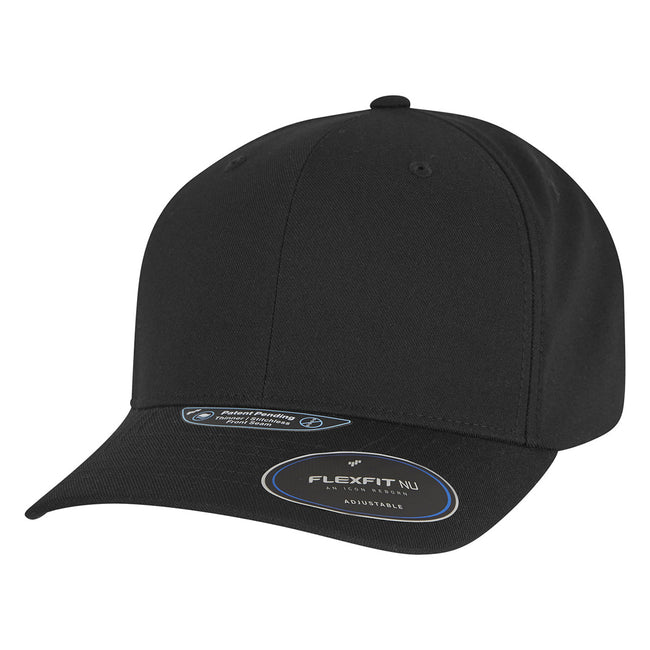 Black - Front - Flexfit Unisex Adult NU Snapback Baseball Cap