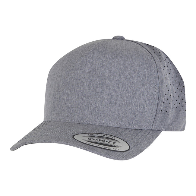 Heather Grey - Front - Flexfit Unisex Adult 5 Panel Baseball Cap