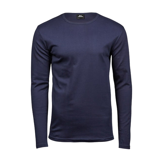 Navy - Front - Tee Jays Mens Interlock T-Shirt