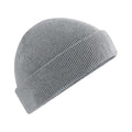 Ash Grey - Front - Beechfield Unisex Adult Fisherman Organic Cotton Beanie