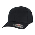 Black - Front - Flexfit Unisex Adult Cotton Canvas Baseball Cap