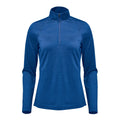 Classic Blue Heather - Front - Stormtech Womens-Ladies Milano Quarter Zip Fleece Top