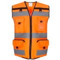 Orange - Front - Yoko Unisex Adult Hi-Vis Vest