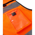 Orange - Side - Yoko Unisex Adult Hi-Vis Vest