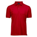 Red - Front - Tee Jays Mens Luxury Stretch Polo Shirt