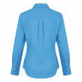 Sapphire - Back - Premier Womens-Ladies Poplin Long-Sleeved Blouse
