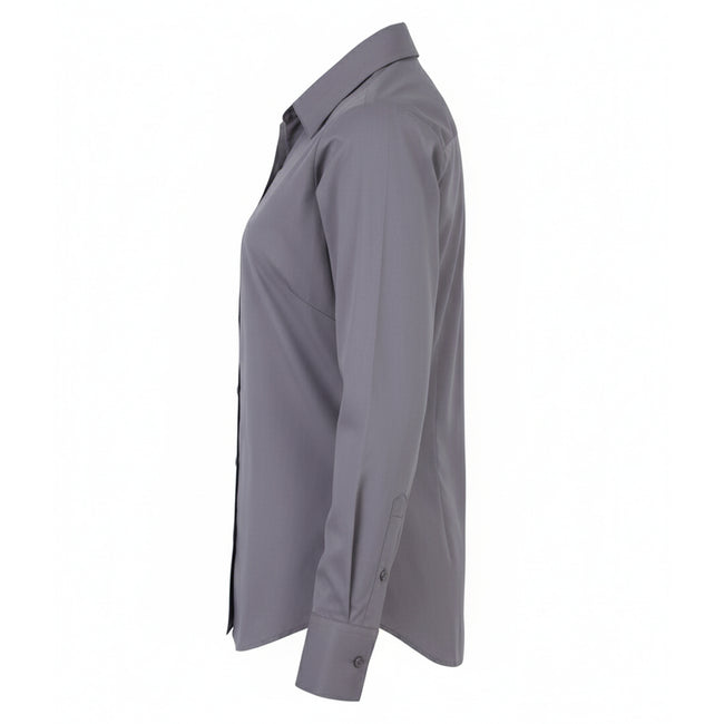 Steel - Lifestyle - Premier Womens-Ladies Poplin Long-Sleeved Blouse
