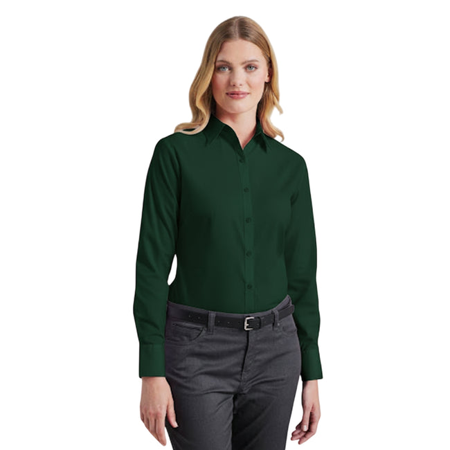Bottle - Pack Shot - Premier Womens-Ladies Poplin Long-Sleeved Blouse
