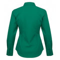 Emerald - Back - Premier Womens-Ladies Poplin Long-Sleeved Blouse