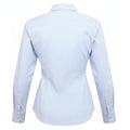 Light Blue - Back - Premier Womens-Ladies Poplin Long-Sleeved Blouse
