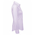 Lilac - Side - Premier Womens-Ladies Poplin Long-Sleeved Blouse
