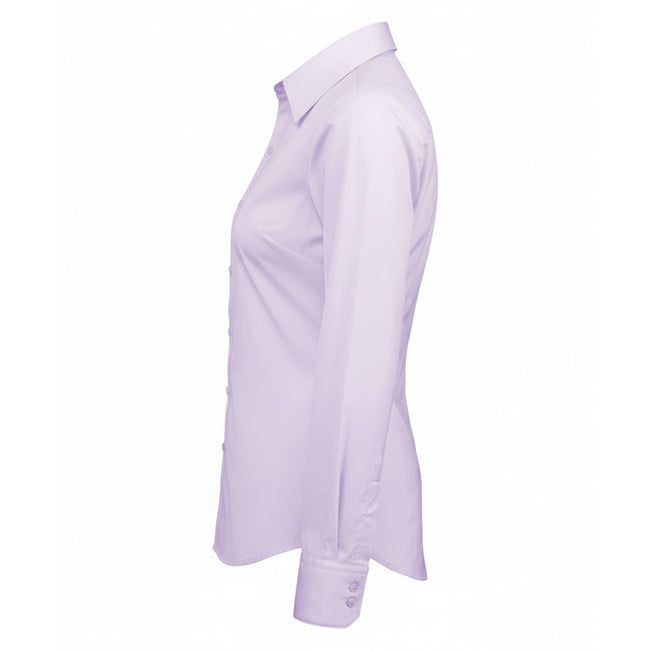 Lilac - Lifestyle - Premier Womens-Ladies Poplin Long-Sleeved Blouse