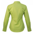Lime - Back - Premier Womens-Ladies Poplin Long-Sleeved Blouse