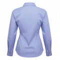 Mid blue - Back - Premier Womens-Ladies Poplin Long-Sleeved Blouse