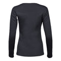 Dark Grey - Back - Tee Jays Womens-Ladies Interlock Long-Sleeved T-Shirt