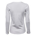 White - Back - Tee Jays Womens-Ladies Interlock Long-Sleeved T-Shirt