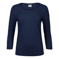 Navy - Front - Tee Jays Womens-Ladies 3-4 Sleeve T-Shirt