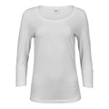 White - Front - Tee Jays Womens-Ladies 3-4 Sleeve T-Shirt