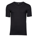 Black - Front - Tee Jays Mens Stretch T-Shirt