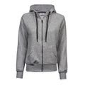 Grey Heather - Front - Tee Jays Womens-Ladies Fashion Full Zip Hoodie
