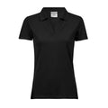 Black - Front - Tee Jays Womens-Ladies Luxury Stretch Polo Shirt