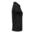 Black - Side - Tee Jays Womens-Ladies Luxury Stretch Polo Shirt