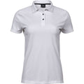 White - Front - Tee Jays Womens-Ladies Luxury Sport Polo Shirt