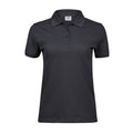 Dark Grey - Front - Tee Jays Womens-Ladies Heavy Polo Shirt