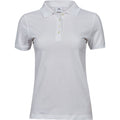 White - Front - Tee Jays Womens-Ladies Heavy Polo Shirt