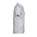 White - Side - Tee Jays Mens Luxury Stretch V Neck Polo Shirt