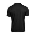 Black - Back - Tee Jays Mens Luxury Stretch V Neck Polo Shirt