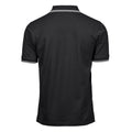 Black-White - Back - Tee Jays Mens Luxury Stripe Polo Shirt