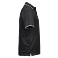 Black-White - Side - Tee Jays Mens Luxury Stripe Polo Shirt
