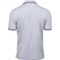 White-Navy - Back - Tee Jays Mens Luxury Stripe Polo Shirt