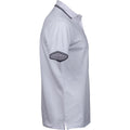 White-Navy - Side - Tee Jays Mens Luxury Stripe Polo Shirt