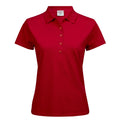 Red - Front - Tee Jays Womens-Ladies Luxury Stretch Polo Shirt