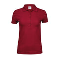 Deep Red - Front - Tee Jays Womens-Ladies Luxury Stretch Polo Shirt