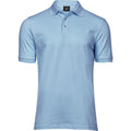 Light Blue - Front - Tee Jays Mens Luxury Stretch Polo Shirt