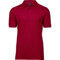 Deep Red - Front - Tee Jays Mens Luxury Stretch Polo Shirt