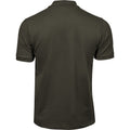 Dark Olive - Back - Tee Jays Mens Luxury Stretch Polo Shirt