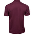 Wine - Back - Tee Jays Mens Luxury Stretch Polo Shirt