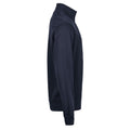 Navy - Side - Tee Jays Mens Ribbed Interlock Half Zip Sweatshirt