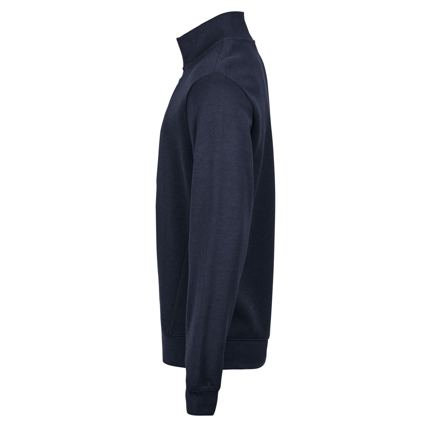 Navy - Lifestyle - Tee Jays Mens Ribbed Interlock Half Zip Sweatshirt