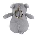 Grey-White - Back - Mumbles Hippo Keyring