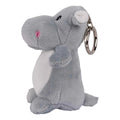 Grey-White - Side - Mumbles Hippo Keyring