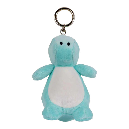 Turquoise-White - Front - Mumbles Dinosaur Keyring
