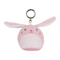 Pink-White - Front - Mumbles Bunny Keyring