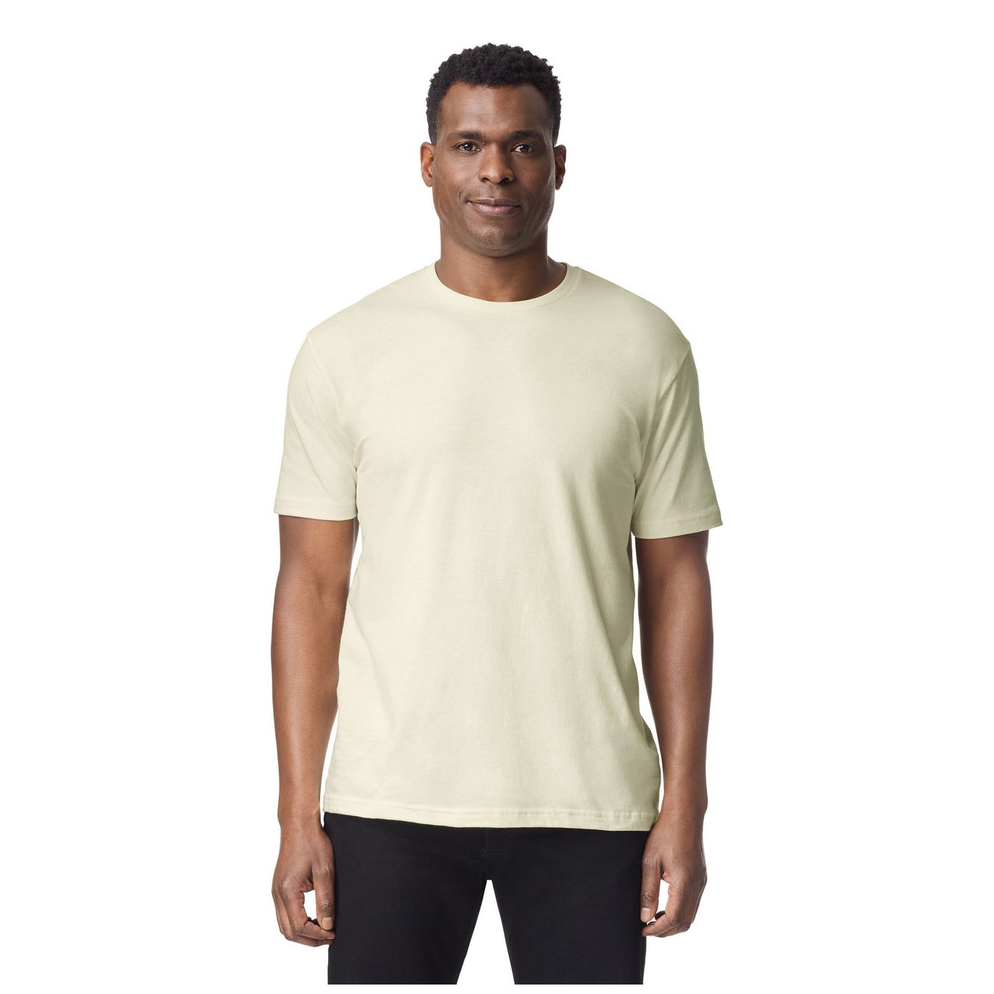Off White - Side - Gildan Unisex Adult Softstyle T-Shirt